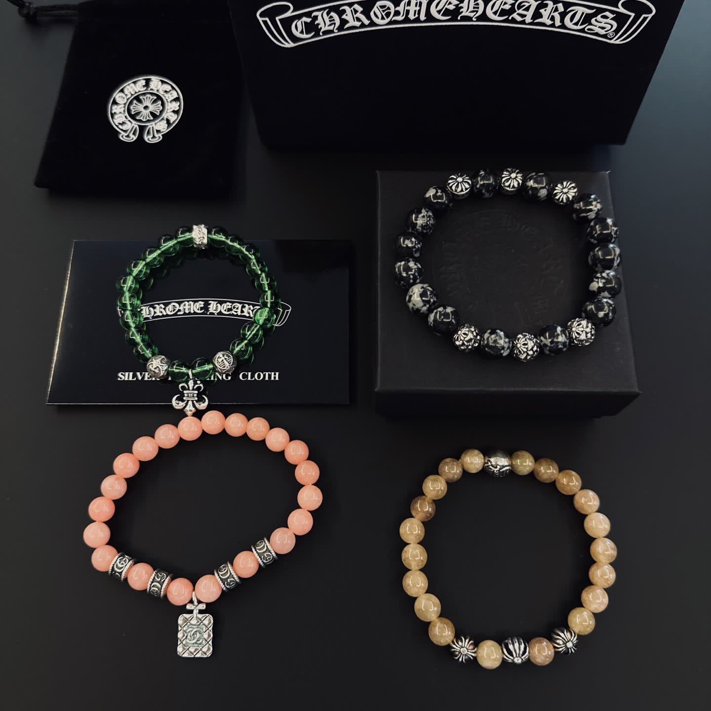 Chrome Hearts Beaded Bracelet Set Chrome Hearts Beaded Bracelet Set
